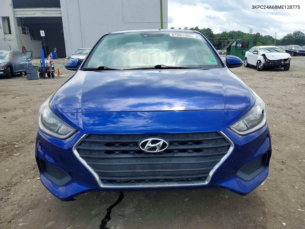 2021 Hyundai Accent Se VIN: 3KPC24A68ME128775 Lot: 61967066