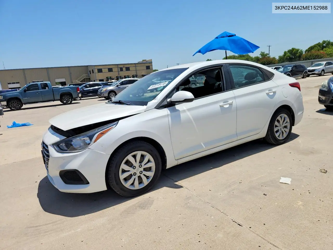 2021 Hyundai Accent Se VIN: 3KPC24A62ME152988 Lot: 62018416