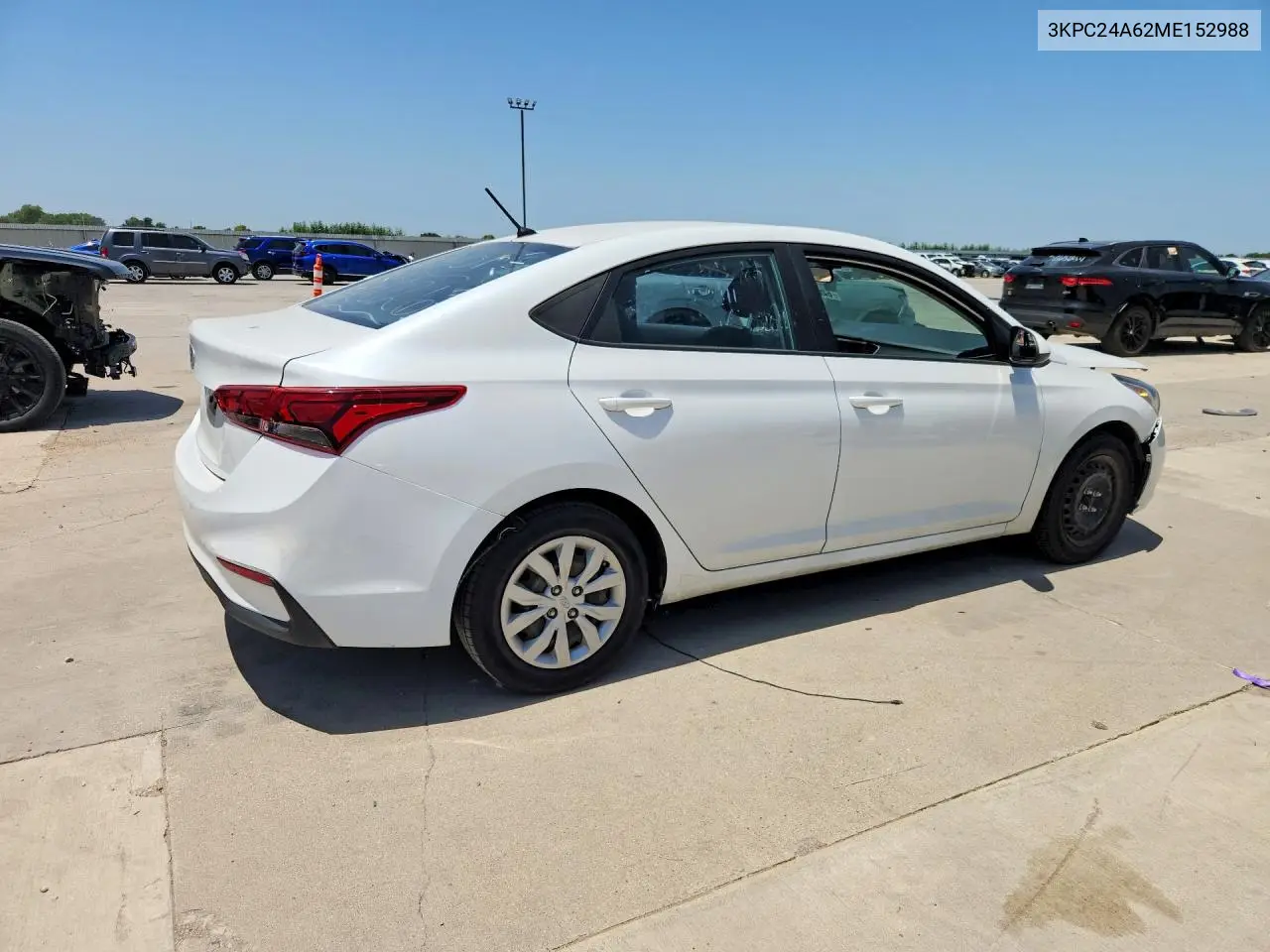 2021 Hyundai Accent Se VIN: 3KPC24A62ME152988 Lot: 62018416