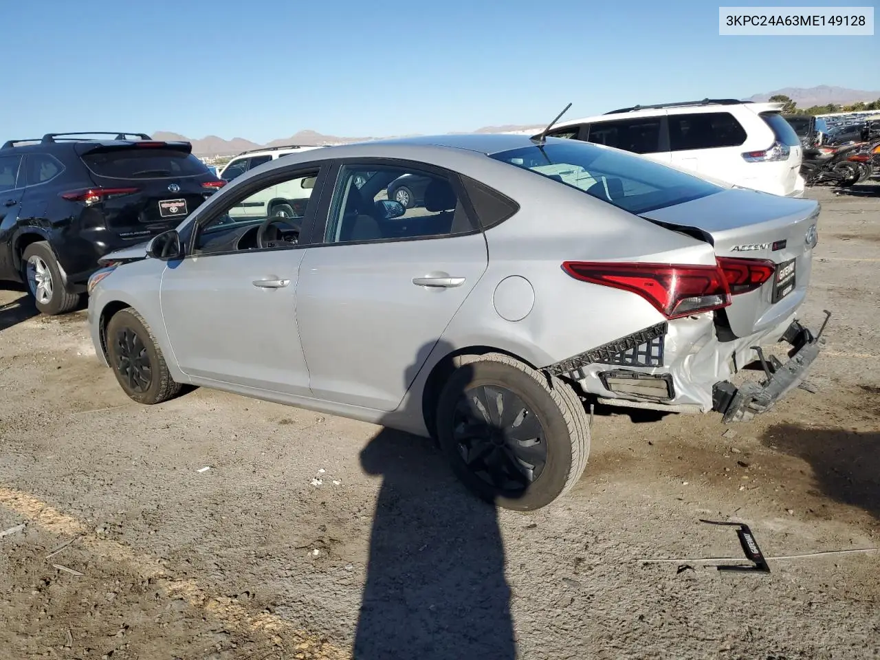 3KPC24A63ME149128 2021 Hyundai Accent Se