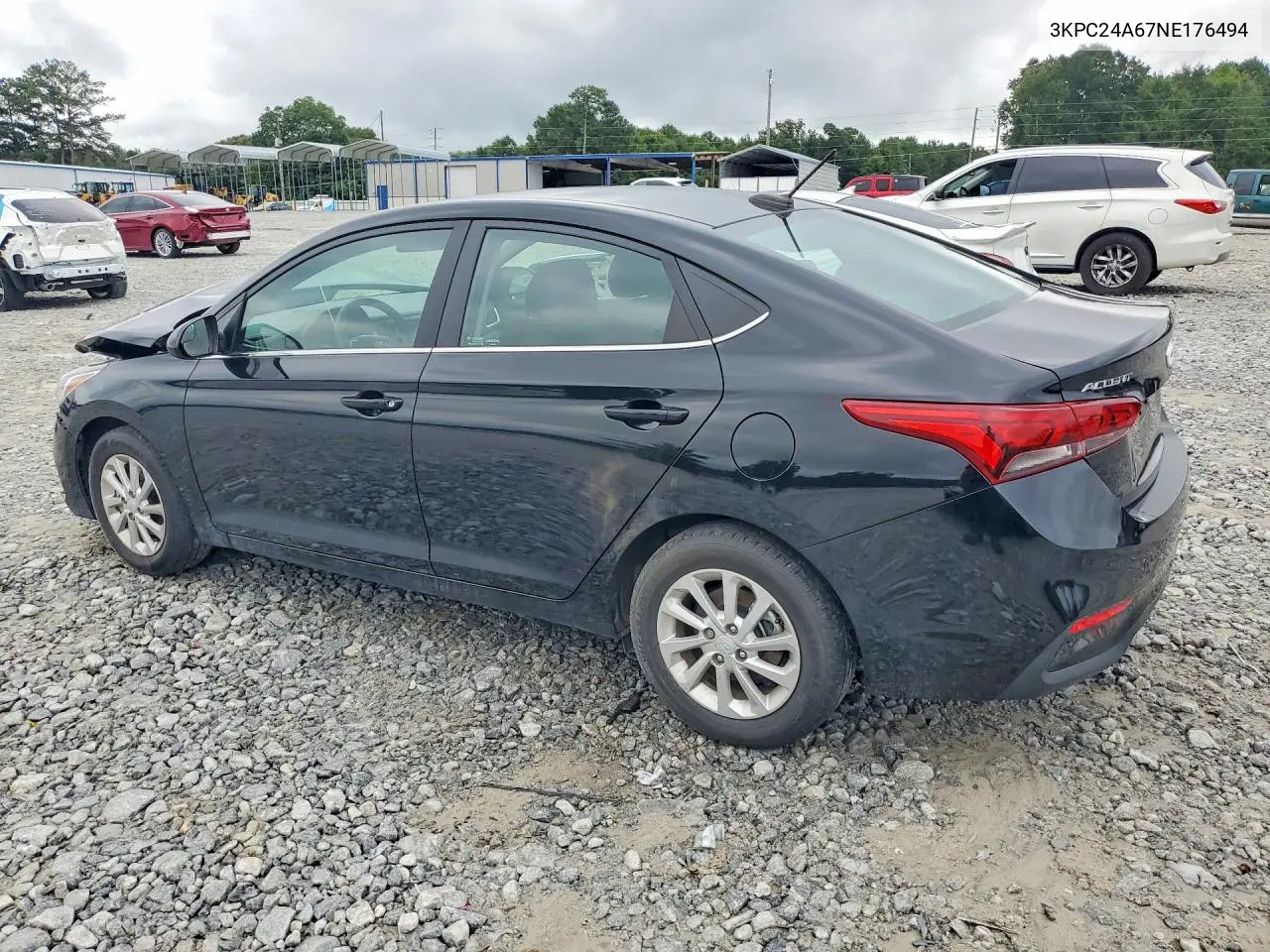 2022 Hyundai Accent Sel VIN: 3KPC24A67NE176494 Lot: 59695706