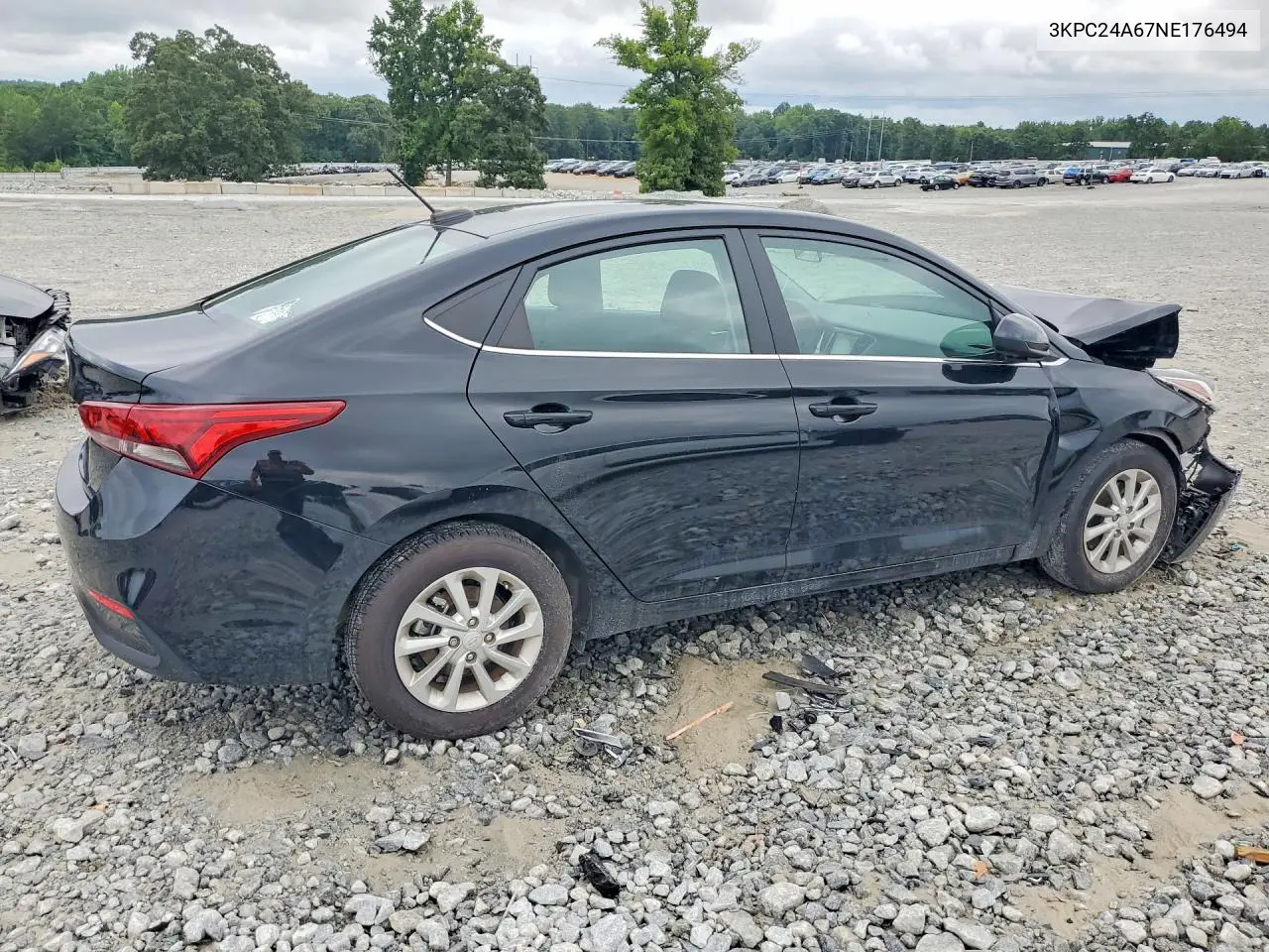 2022 Hyundai Accent Sel VIN: 3KPC24A67NE176494 Lot: 59695706