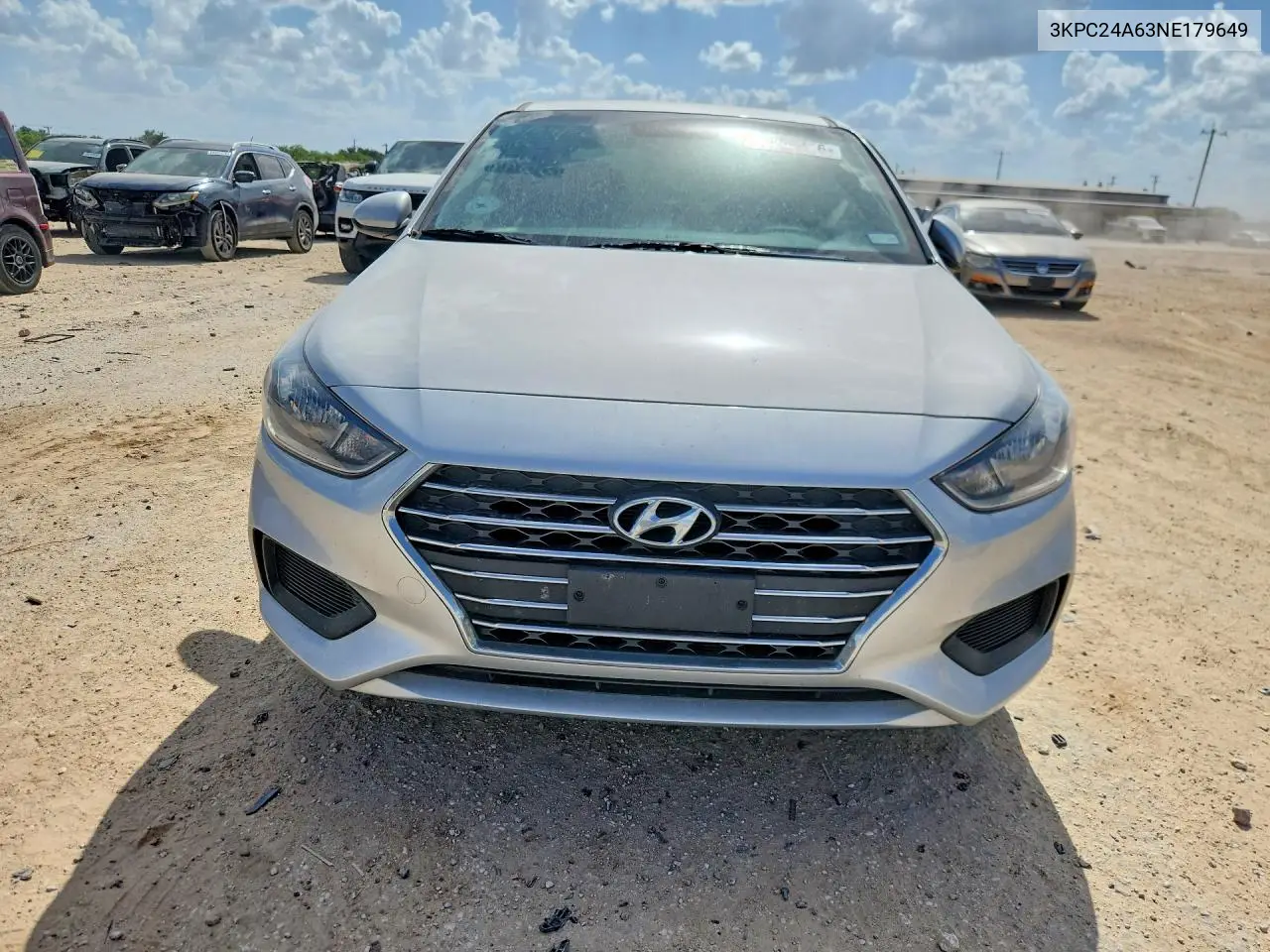 2022 Hyundai Accent Se VIN: 3KPC24A63NE179649 Lot: 60245416