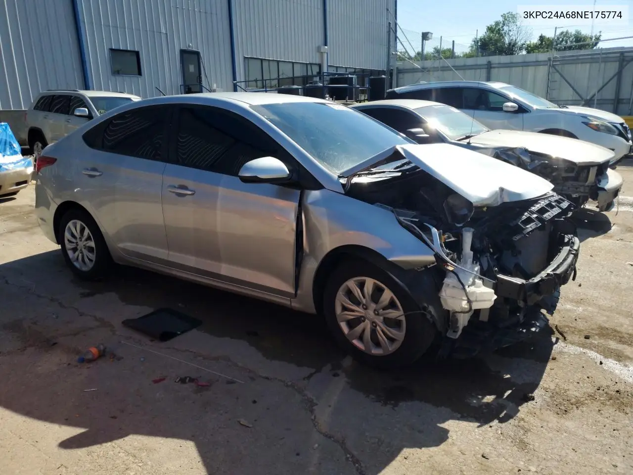 2022 Hyundai Accent Se VIN: 3KPC24A68NE175774 Lot: 60751386