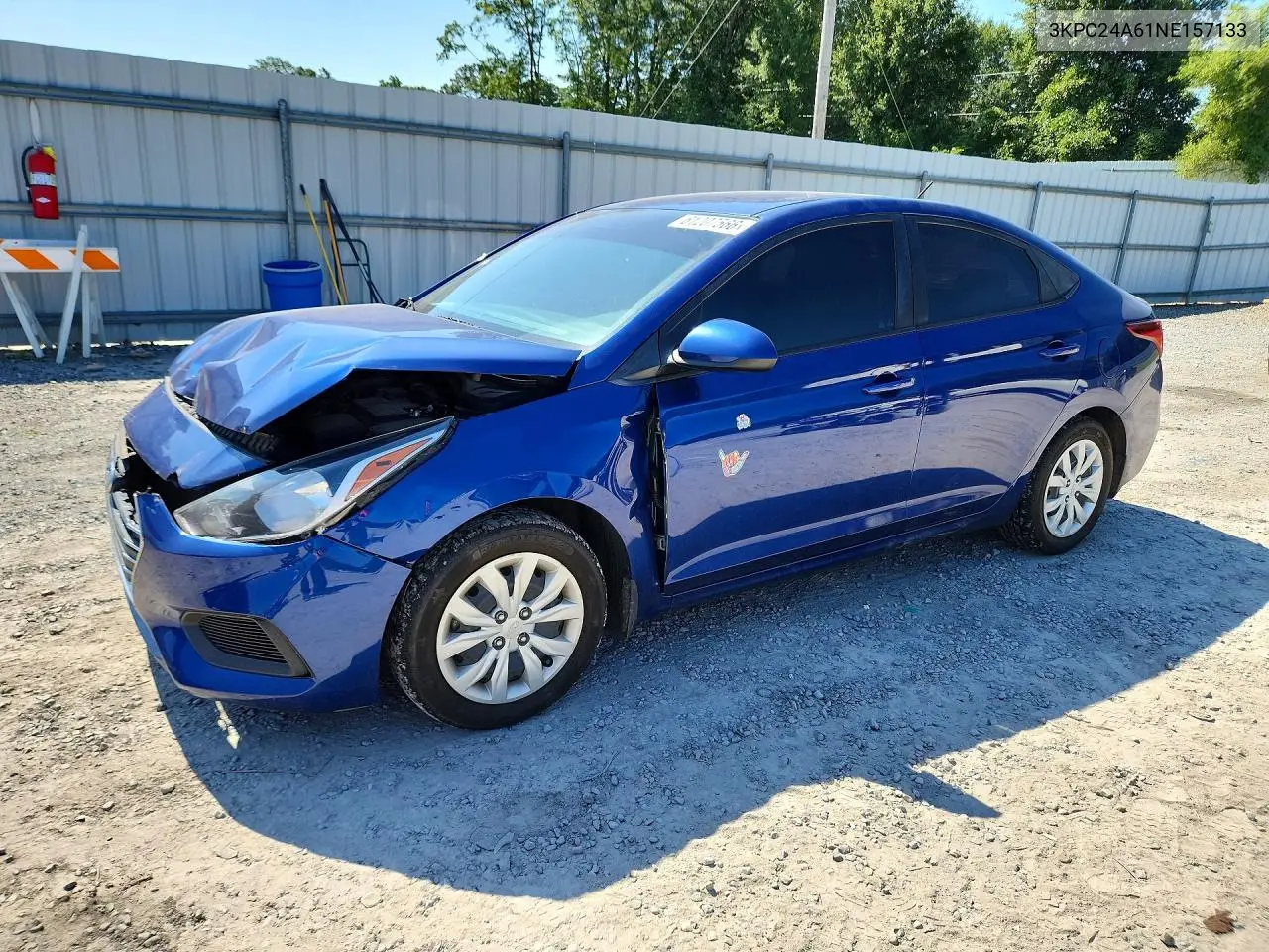 2022 Hyundai Accent Se VIN: 3KPC24A61NE157133 Lot: 61207566