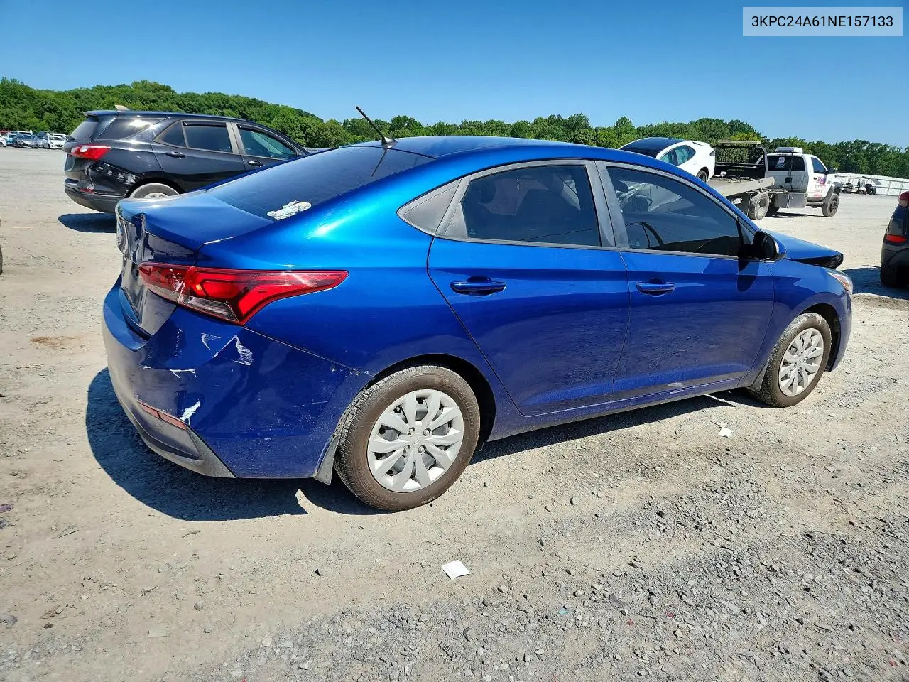 2022 Hyundai Accent Se VIN: 3KPC24A61NE157133 Lot: 61207566