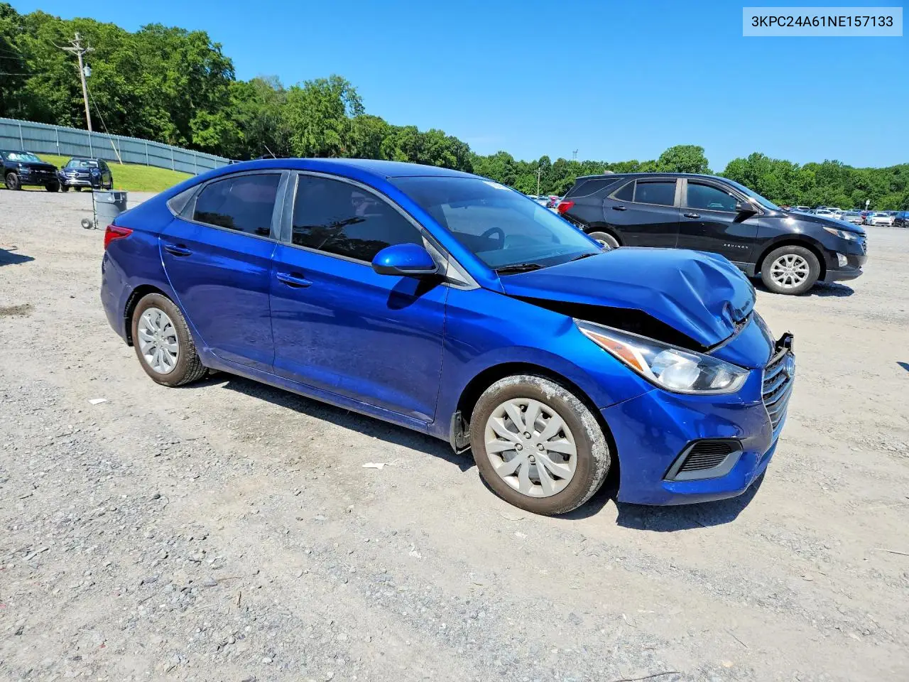 2022 Hyundai Accent Se VIN: 3KPC24A61NE157133 Lot: 61207566