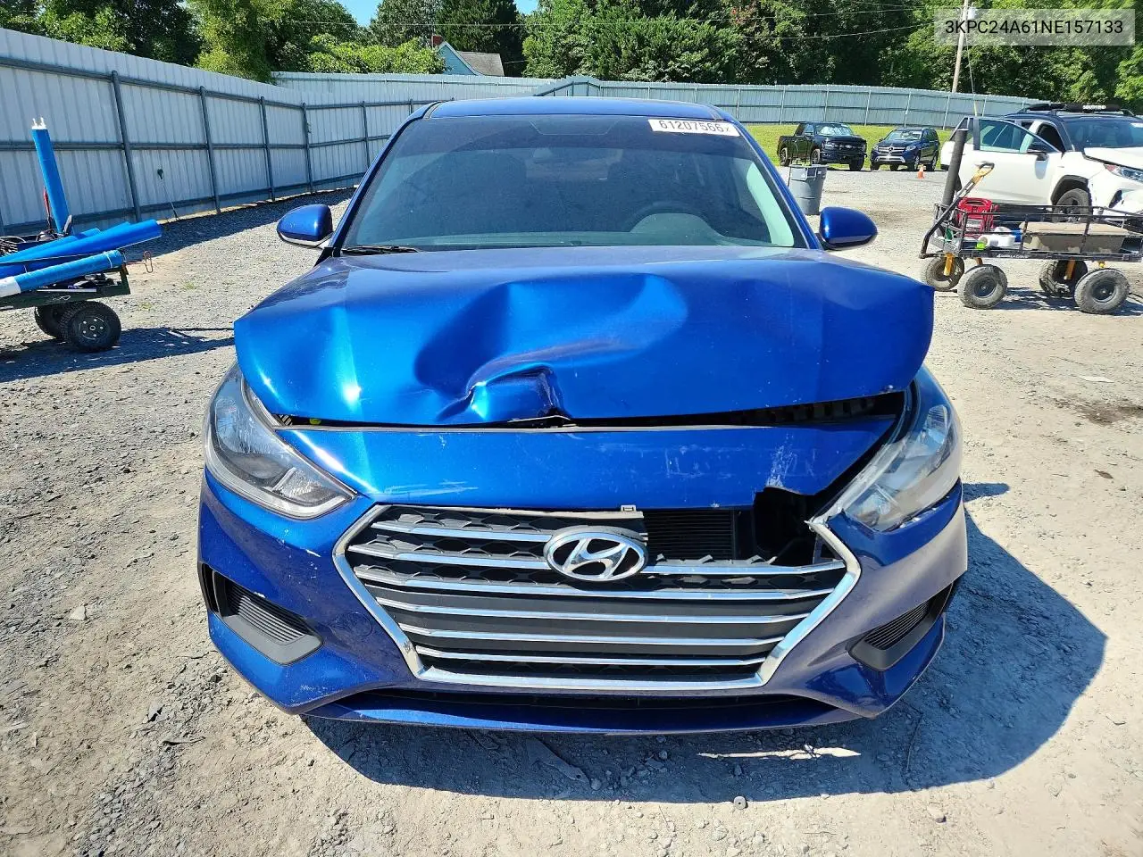 2022 Hyundai Accent Se VIN: 3KPC24A61NE157133 Lot: 61207566