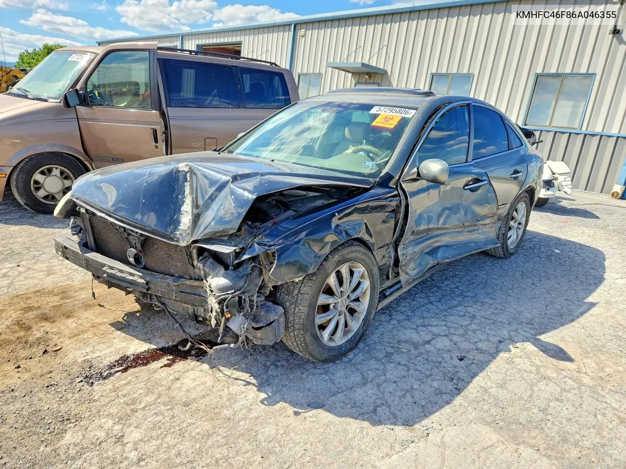 2006 Hyundai Azera VIN: KMHFC46F86A046355 Lot: 57295806