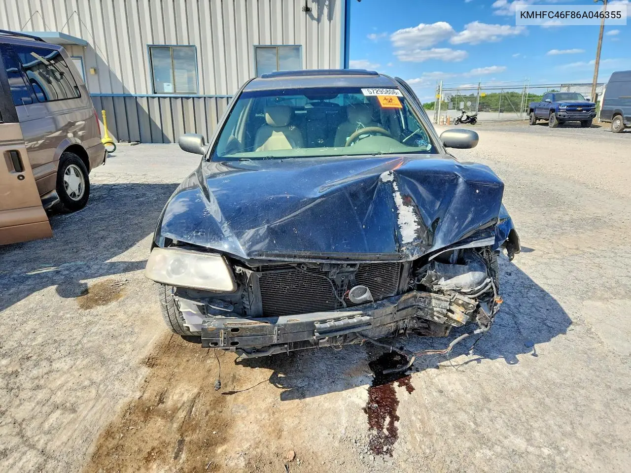 2006 Hyundai Azera VIN: KMHFC46F86A046355 Lot: 57295806