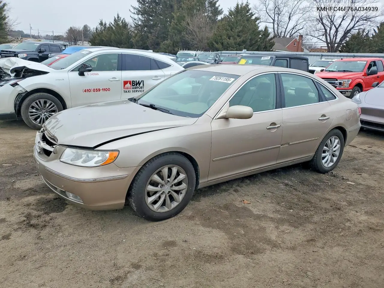 2006 Hyundai Azera Se VIN: KMHFC46F76A034939 Lot: 79261195