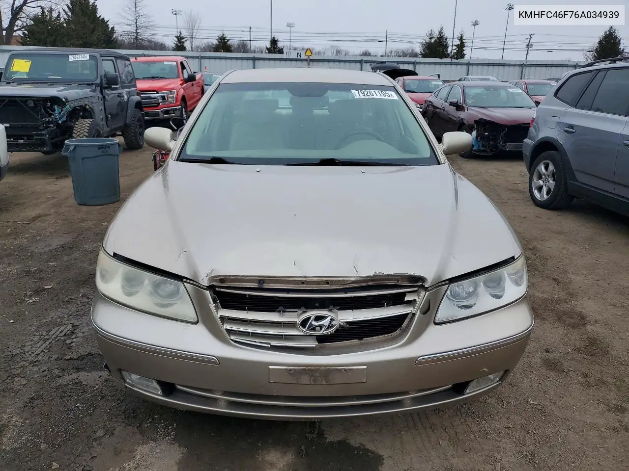 2006 Hyundai Azera Se VIN: KMHFC46F76A034939 Lot: 79261195