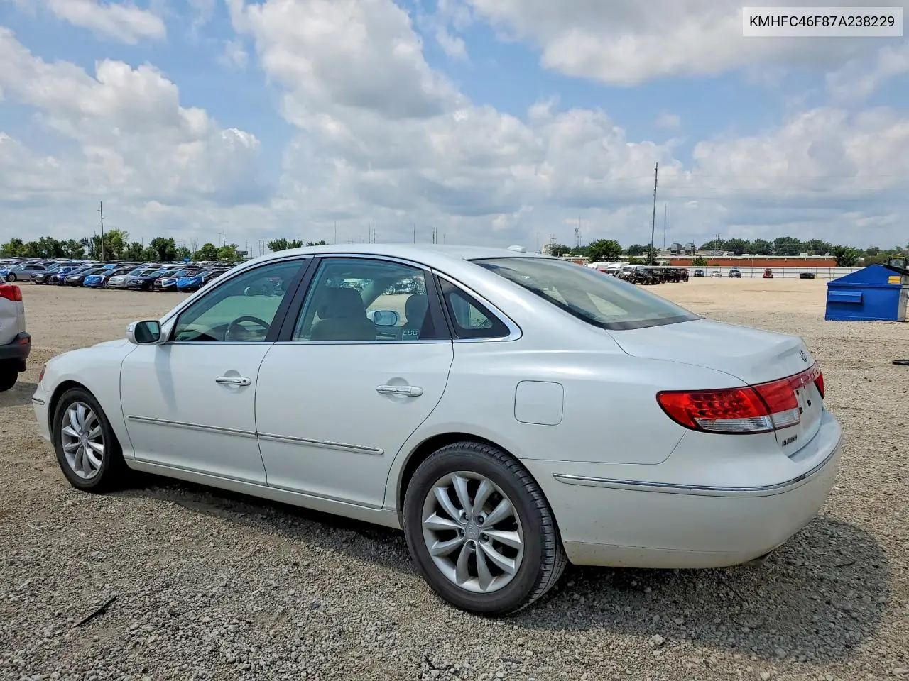 2007 Hyundai Azera Se VIN: KMHFC46F87A238229 Lot: 62094096
