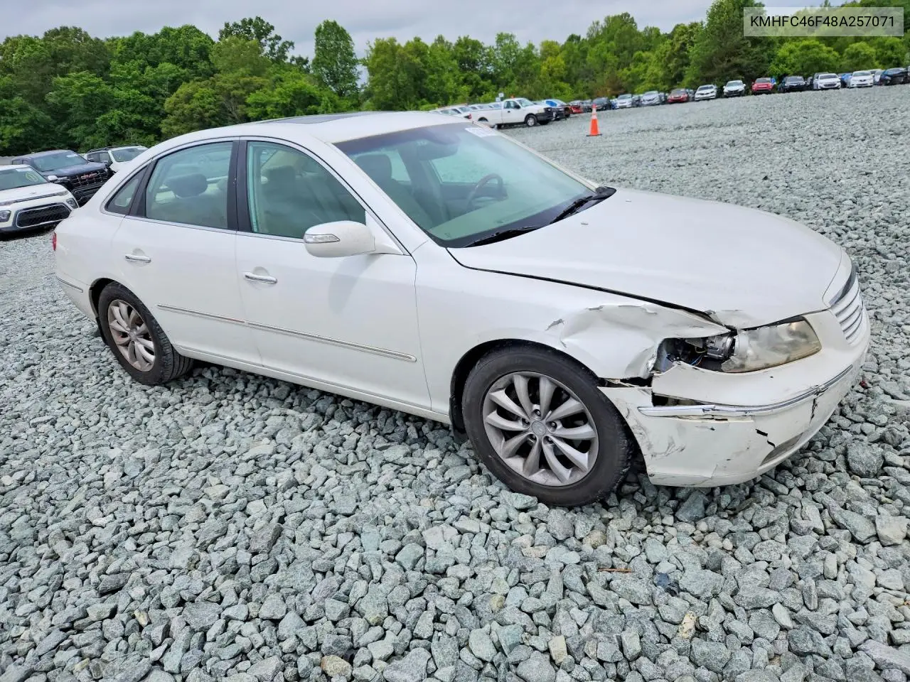 2008 Hyundai Azera Limited VIN: KMHFC46F48A257071 Lot: 51321096