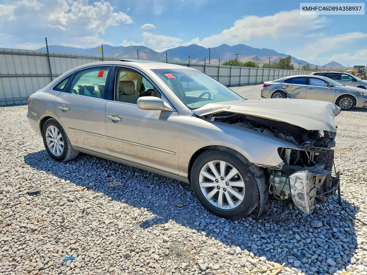 2009 Hyundai Azera Gls VIN: KMHFC46D89A358937 Lot: 61866346
