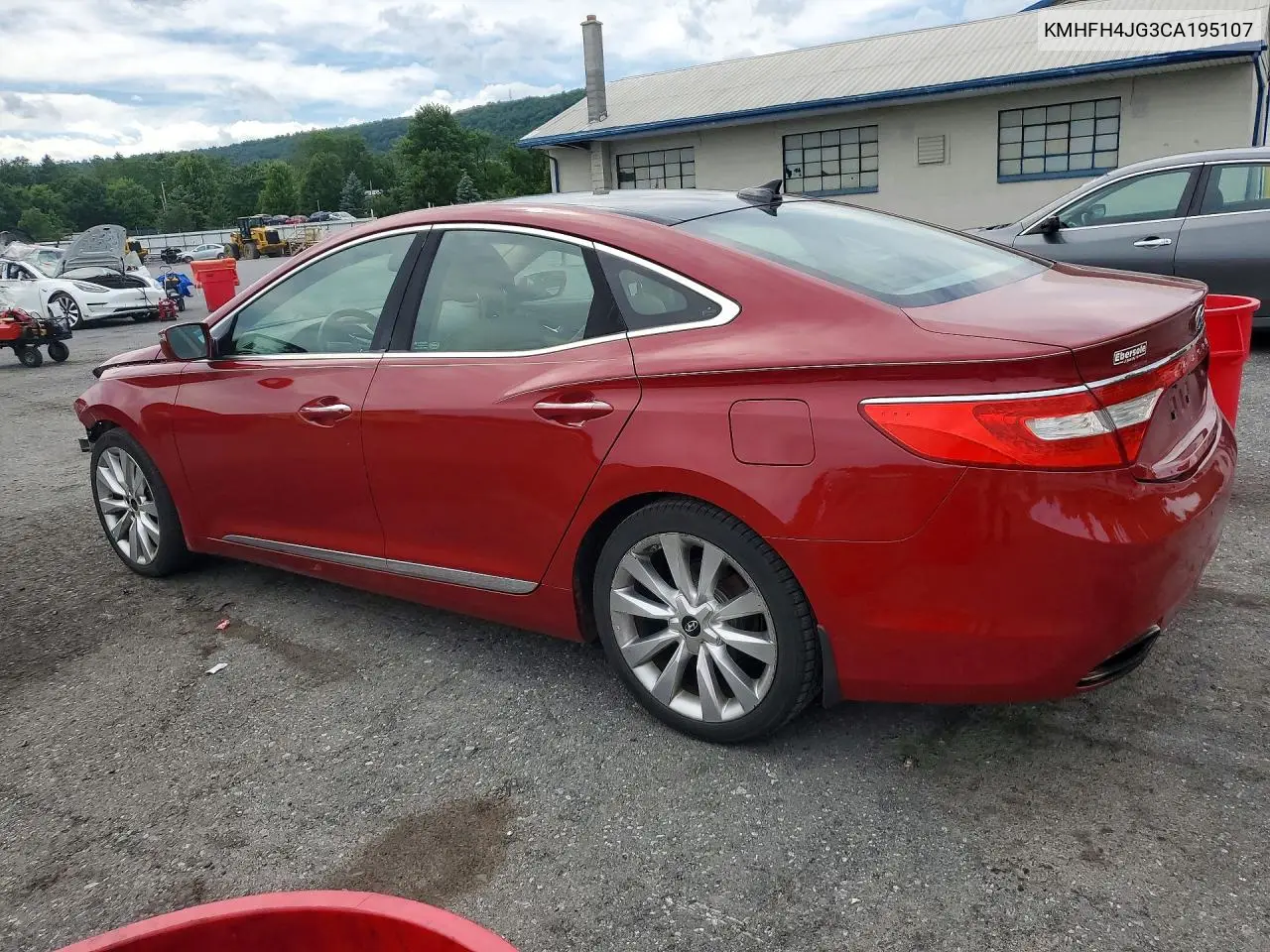 2012 Hyundai Azera Base VIN: KMHFH4JG3CA195107 Lot: 57916946