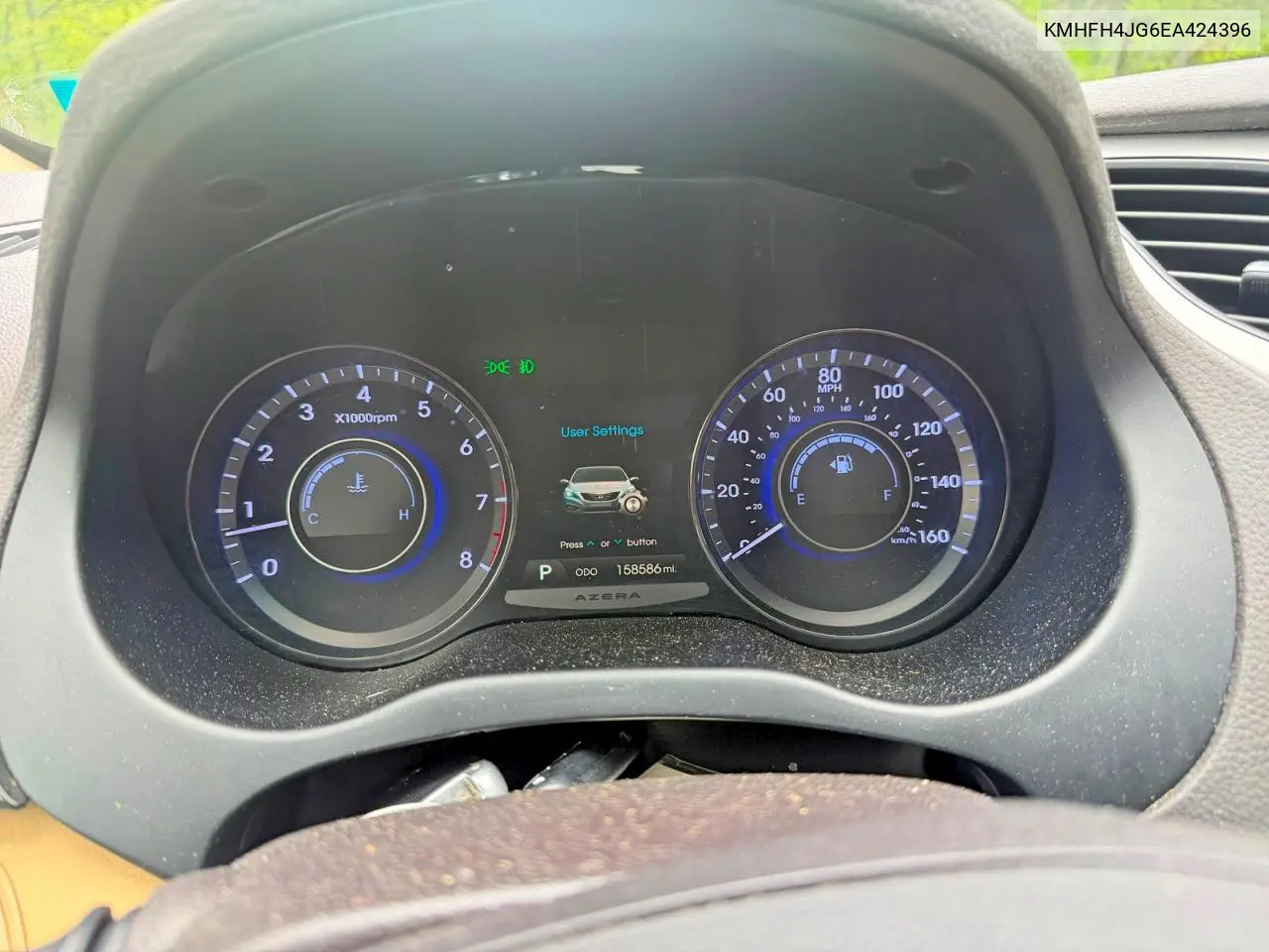 2014 Hyundai Azera Limited VIN: KMHFH4JG6EA424396 Lot: 56126166
