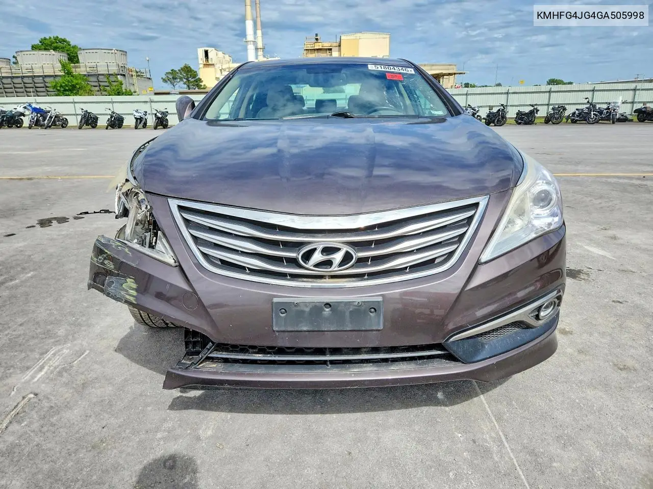 2016 Hyundai Azera Base VIN: KMHFG4JG4GA505998 Lot: 51804346