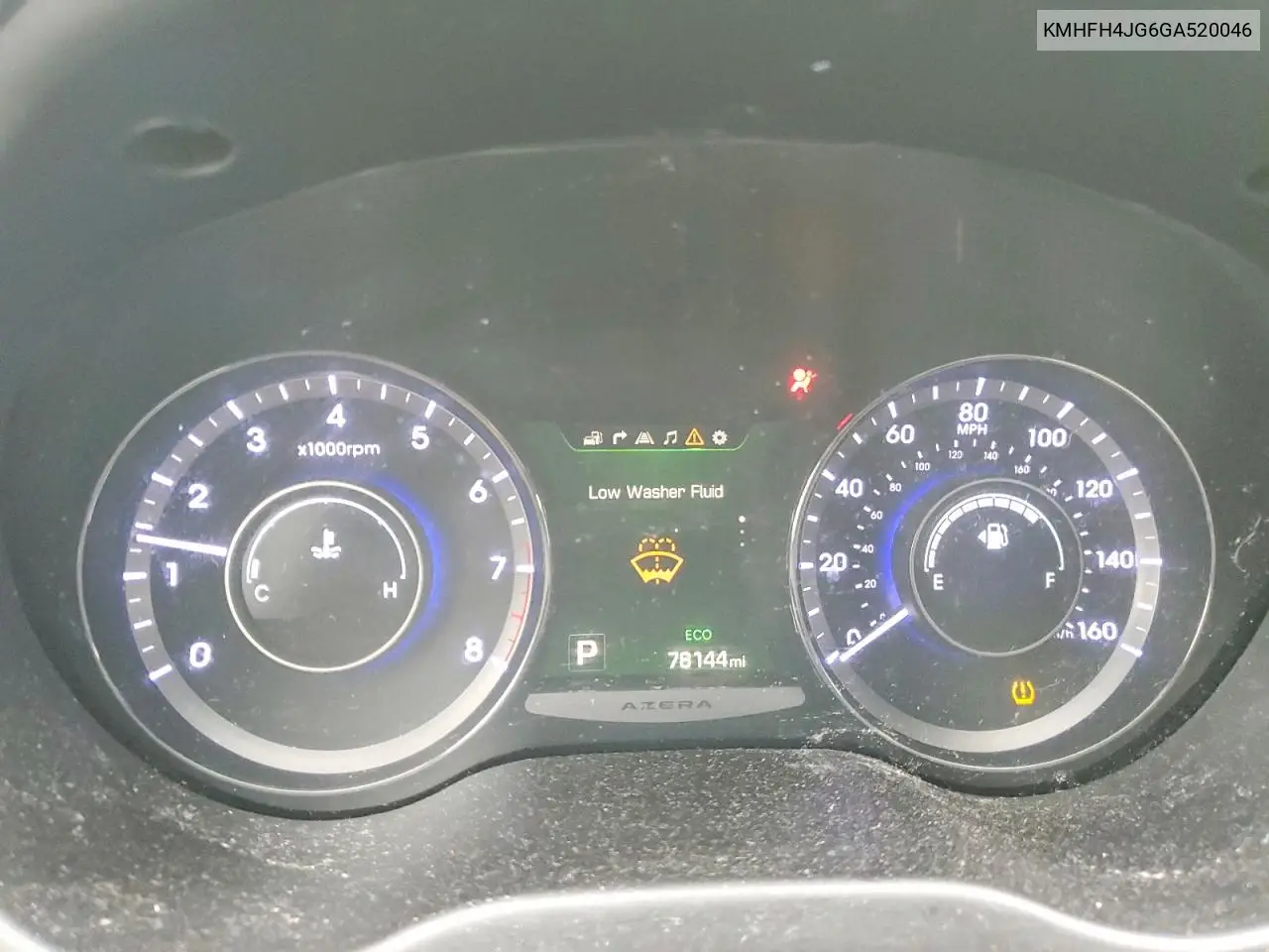 2016 Hyundai Azera Limited VIN: KMHFH4JG6GA520046 Lot: 77676365