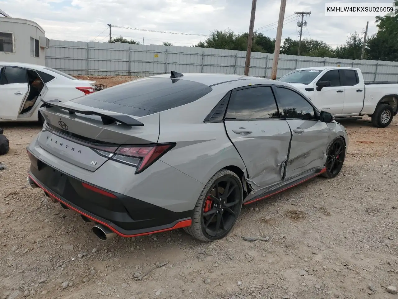 2025 Hyundai Elantra N VIN: KMHLW4DKXSU026059 Lot: 71441205