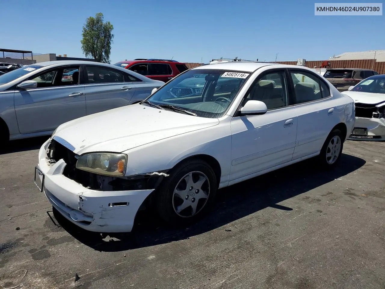 2004 Hyundai Elantra Gls VIN: KMHDN46D24U907380 Lot: 54925116