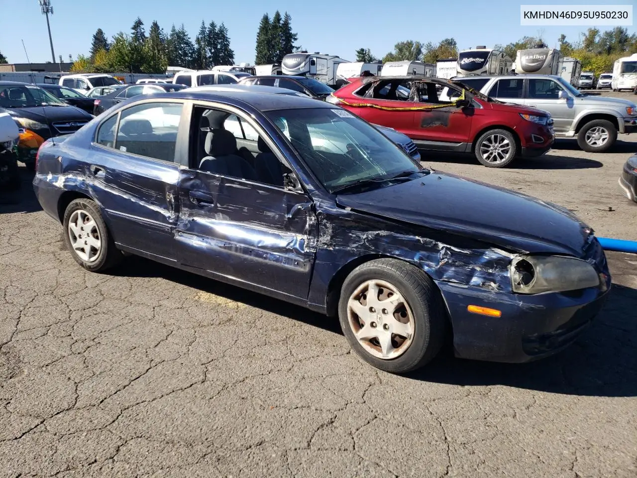 KMHDN46D95U950230 2005 Hyundai Elantra Gls