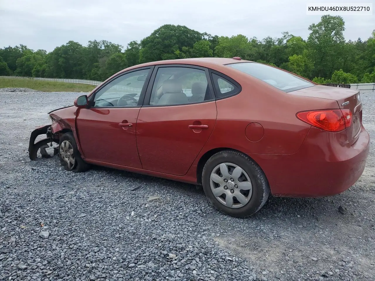 KMHDU46DX8U522710 2008 Hyundai Elantra Gls
