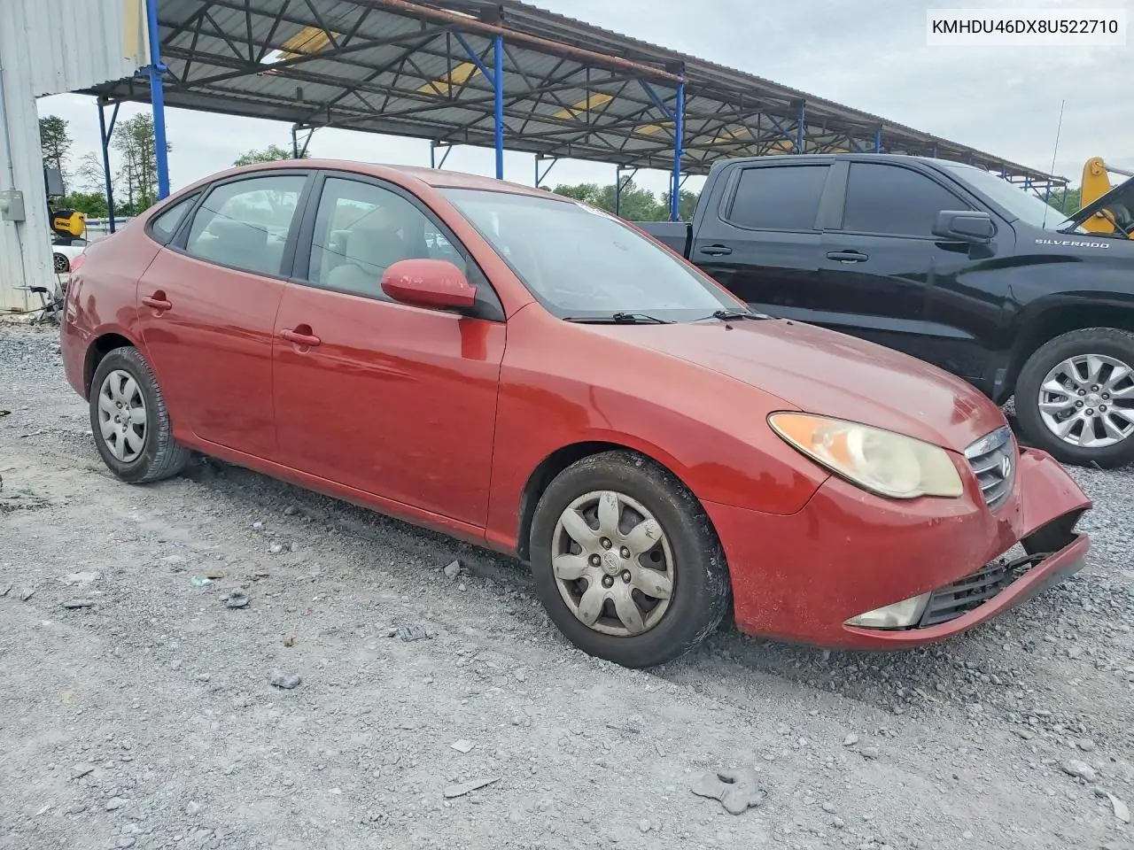 KMHDU46DX8U522710 2008 Hyundai Elantra Gls