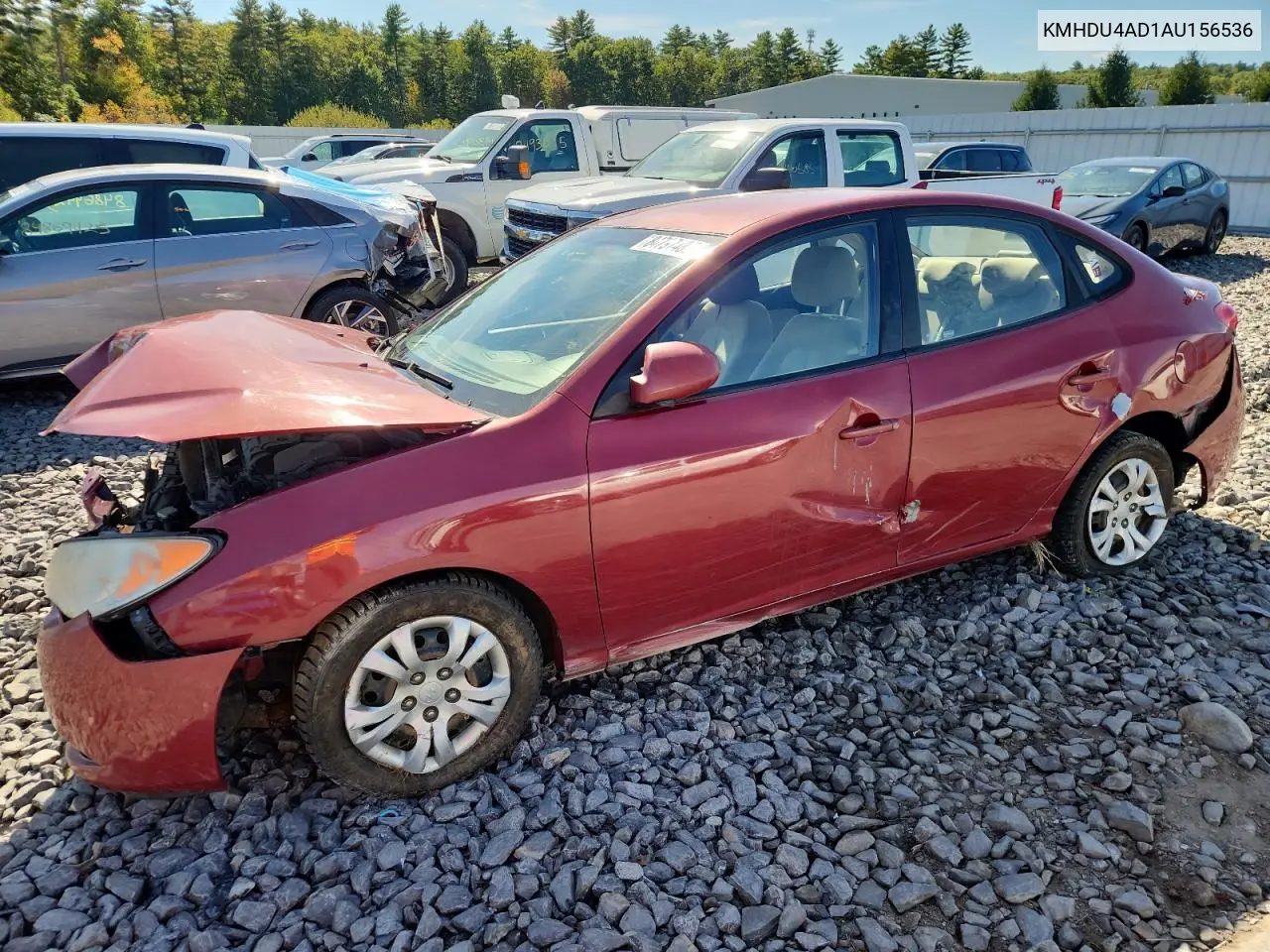 KMHDU4AD1AU156536 2010 Hyundai Elantra Blue
