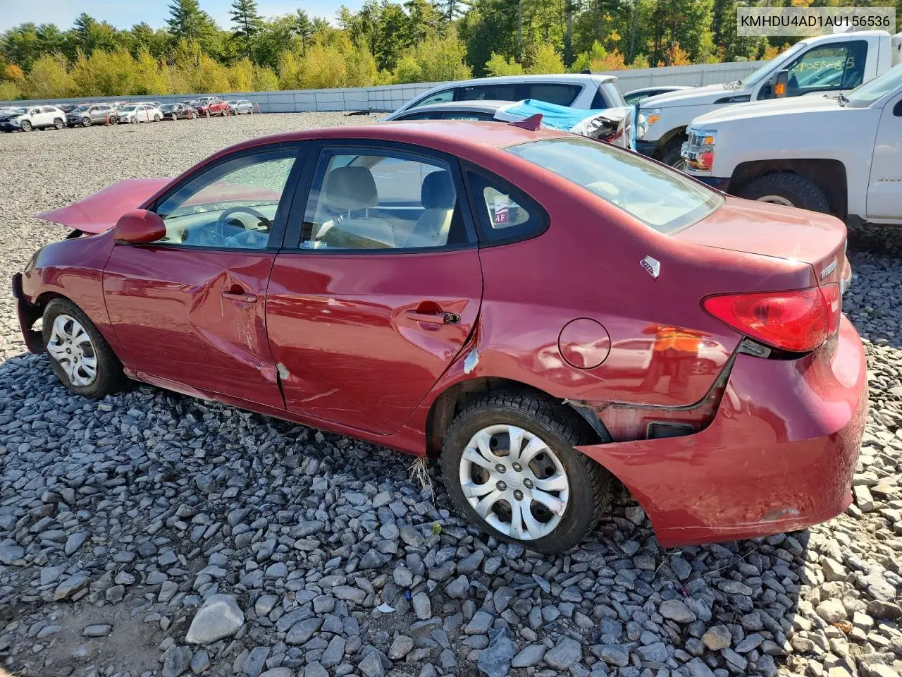 KMHDU4AD1AU156536 2010 Hyundai Elantra Blue