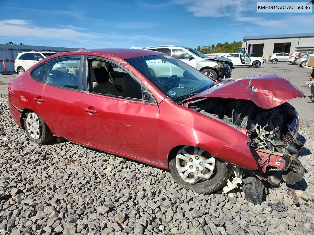KMHDU4AD1AU156536 2010 Hyundai Elantra Blue