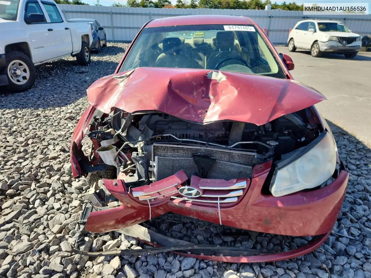 KMHDU4AD1AU156536 2010 Hyundai Elantra Blue