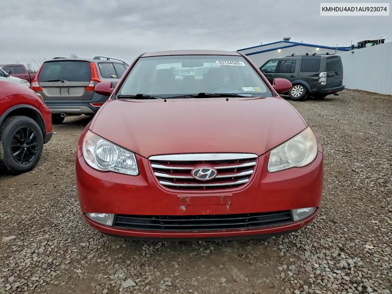 KMHDU4AD1AU923074 2010 Hyundai Elantra Blue