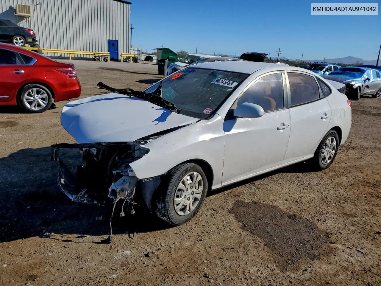 KMHDU4AD1AU941042 2010 Hyundai Elantra Blue