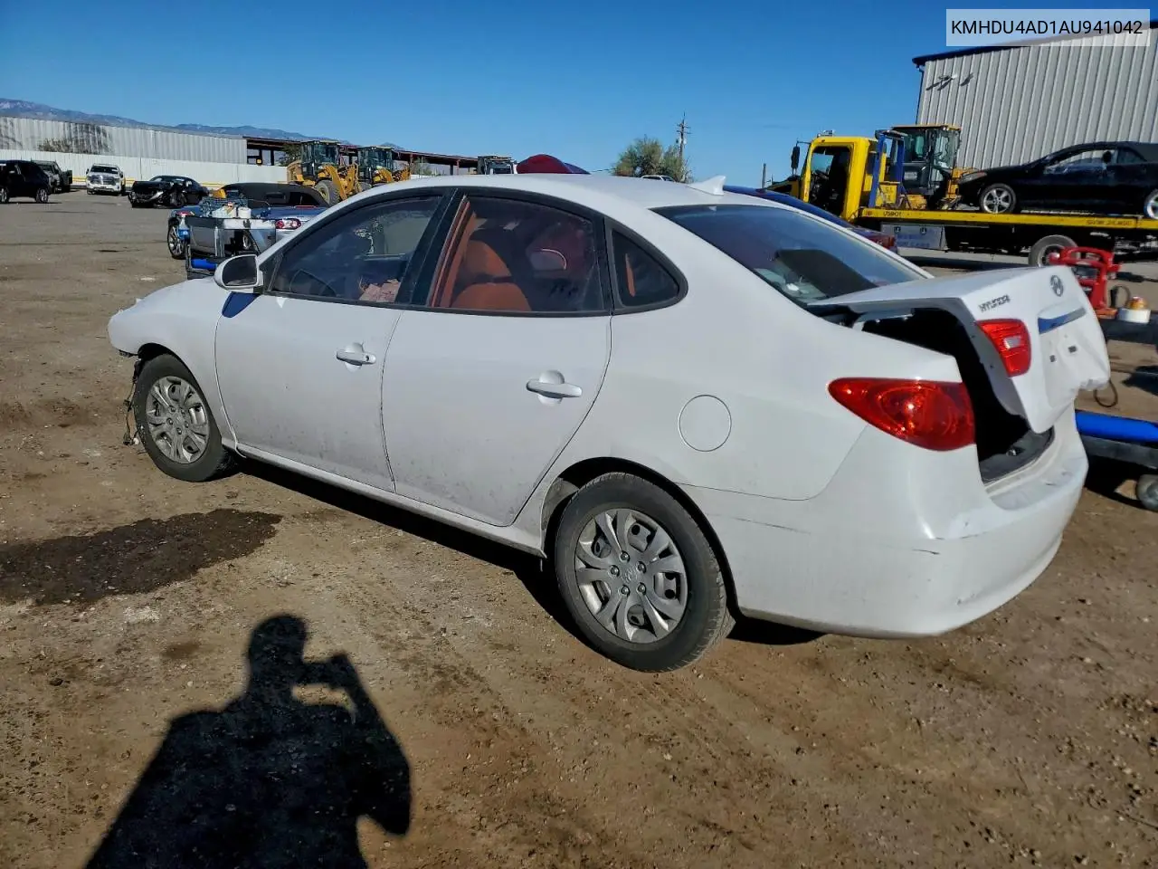 KMHDU4AD1AU941042 2010 Hyundai Elantra Blue