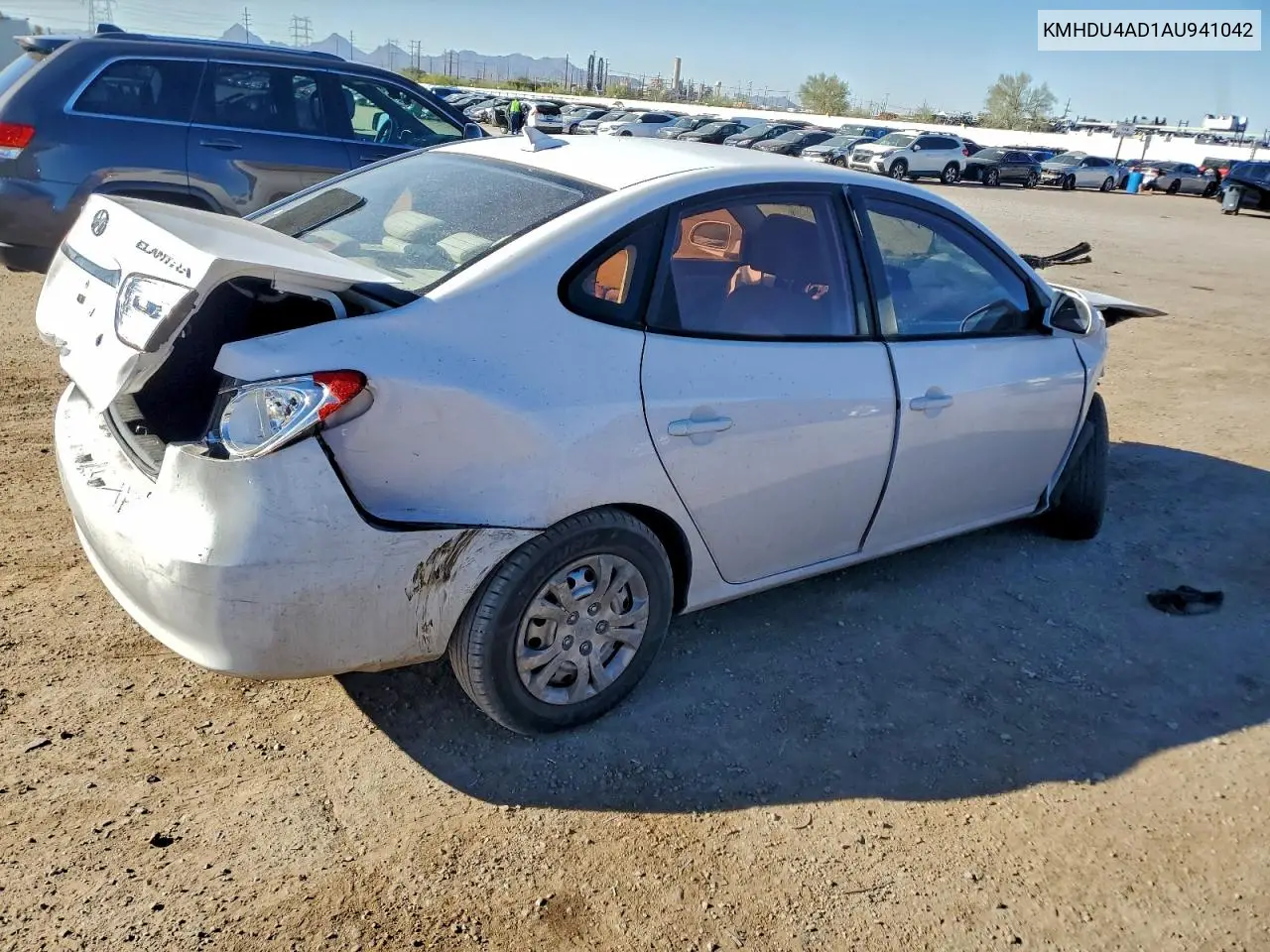 KMHDU4AD1AU941042 2010 Hyundai Elantra Blue