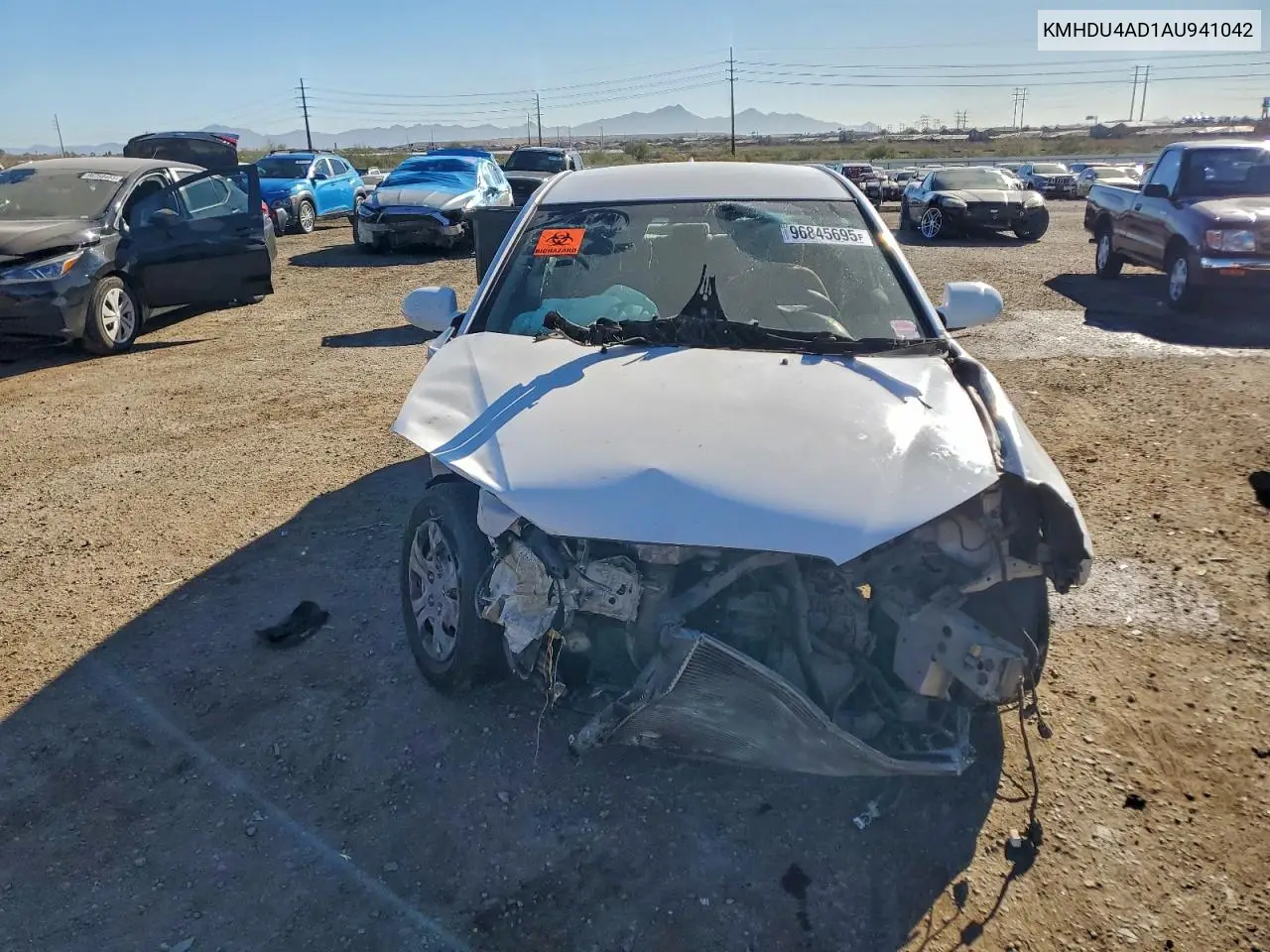KMHDU4AD1AU941042 2010 Hyundai Elantra Blue