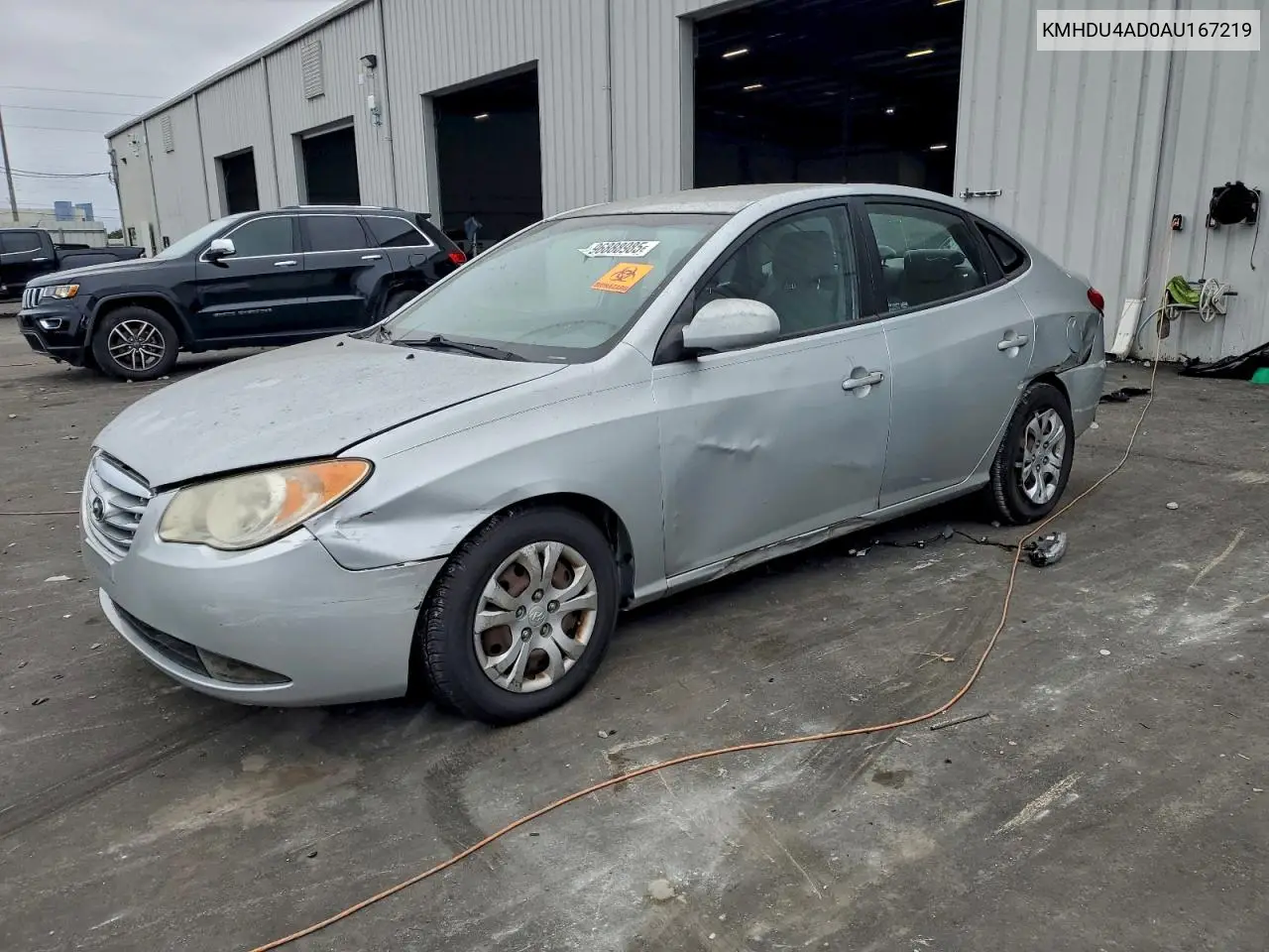 KMHDU4AD0AU167219 2010 Hyundai Elantra Blue