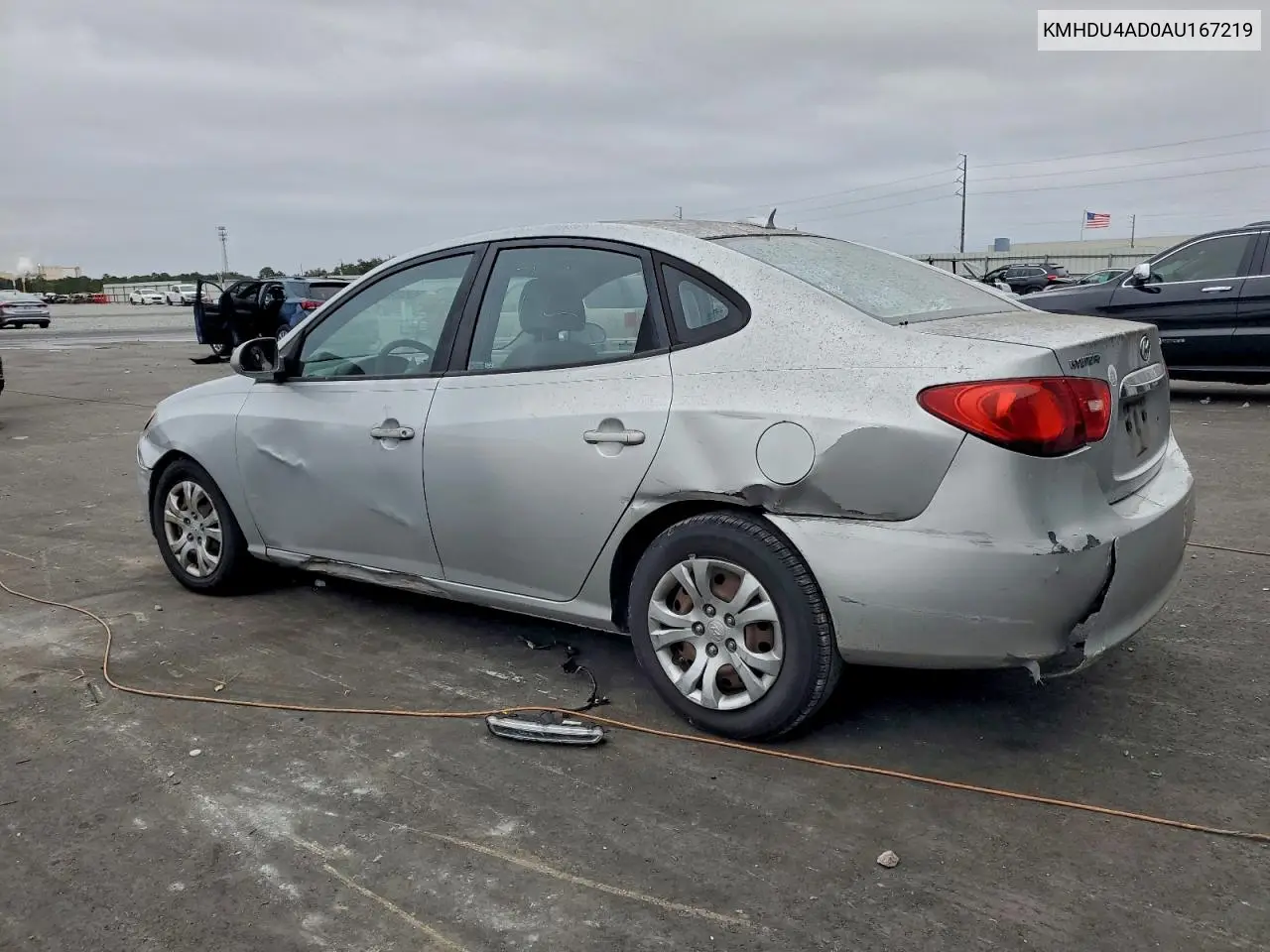 KMHDU4AD0AU167219 2010 Hyundai Elantra Blue