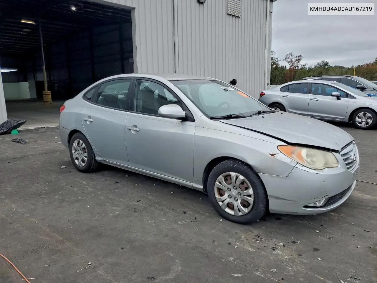 KMHDU4AD0AU167219 2010 Hyundai Elantra Blue