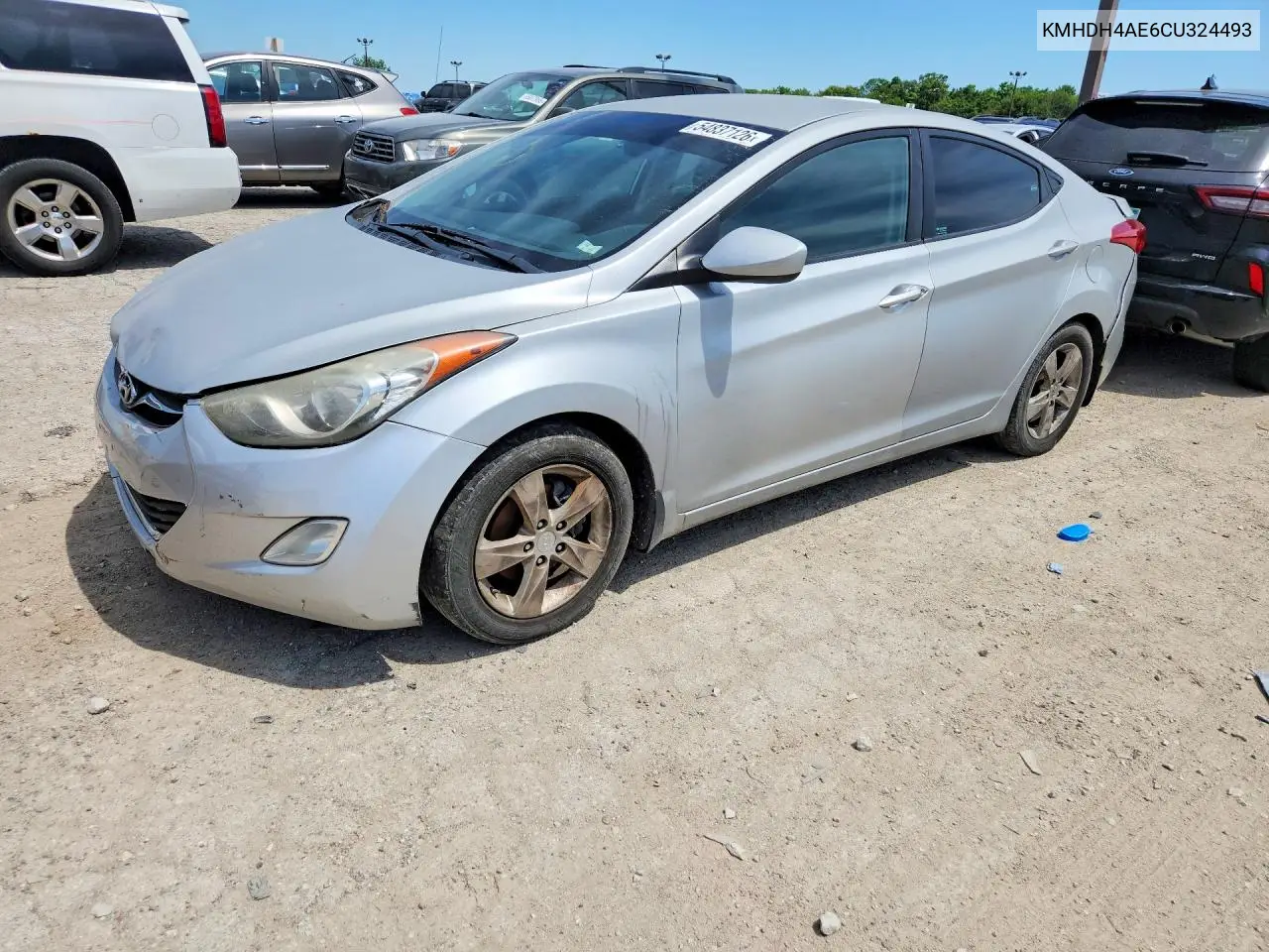 KMHDH4AE6CU324493 2012 Hyundai Elantra Gls