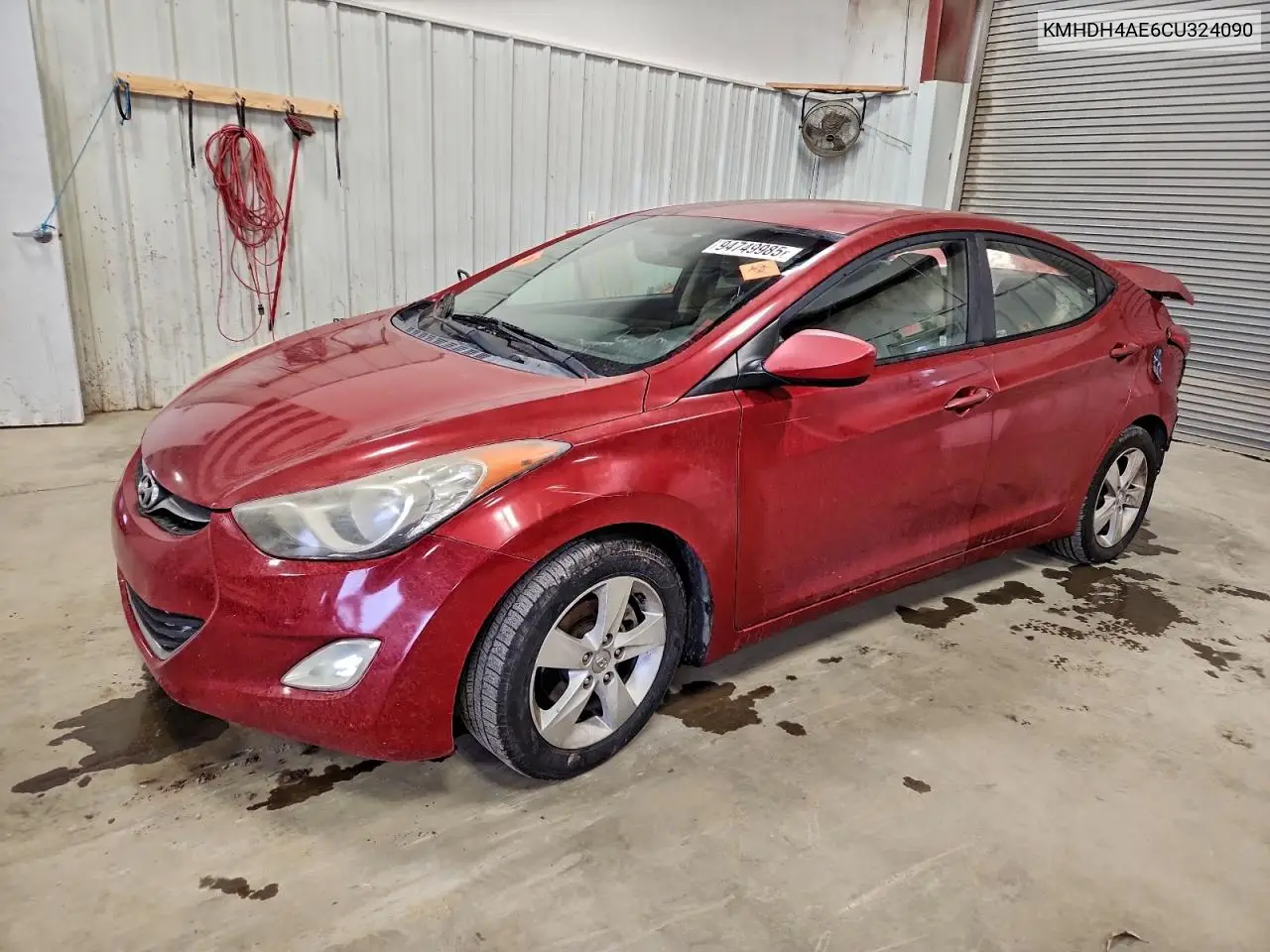 KMHDH4AE6CU324090 2012 Hyundai Elantra Gls