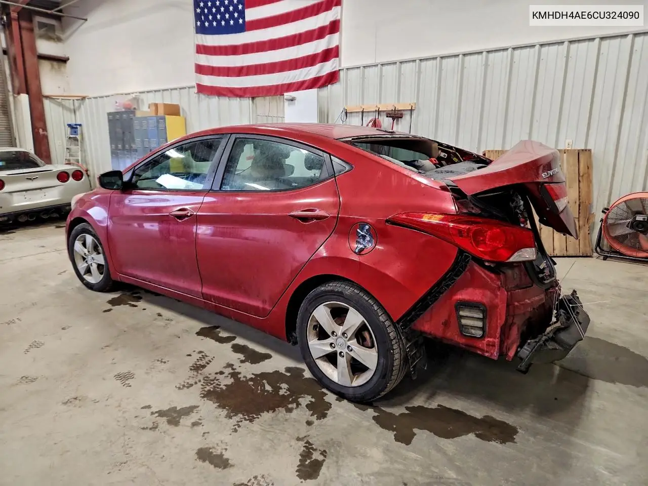 KMHDH4AE6CU324090 2012 Hyundai Elantra Gls