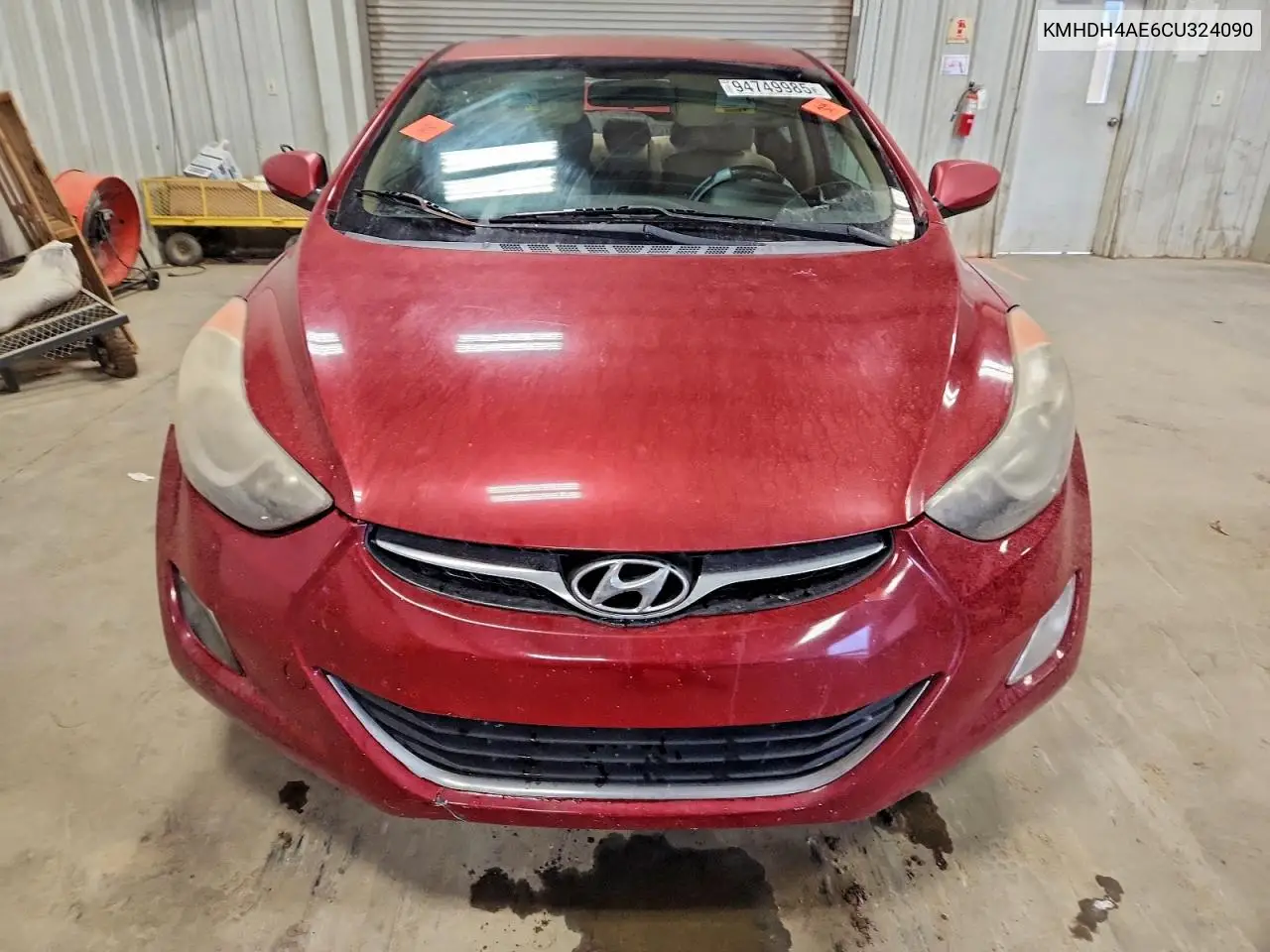 KMHDH4AE6CU324090 2012 Hyundai Elantra Gls