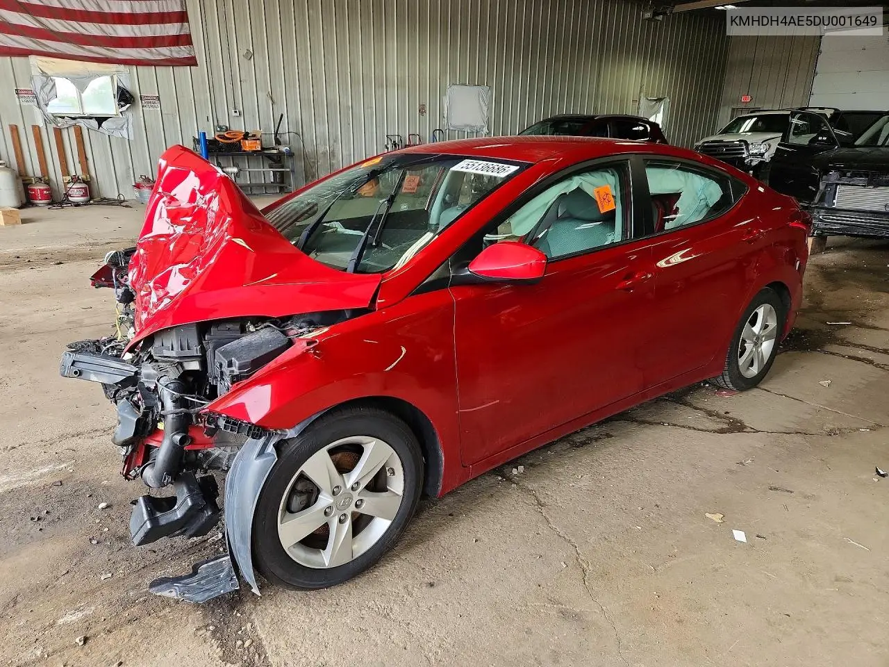 2013 Hyundai Elantra Gls VIN: KMHDH4AE5DU001649 Lot: 55136686