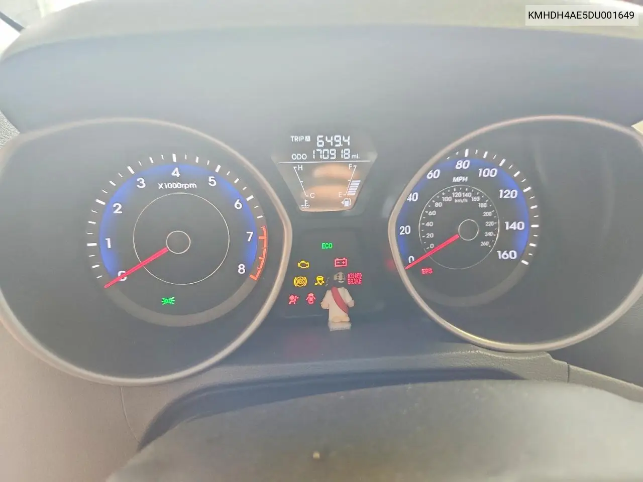 2013 Hyundai Elantra Gls VIN: KMHDH4AE5DU001649 Lot: 55136686