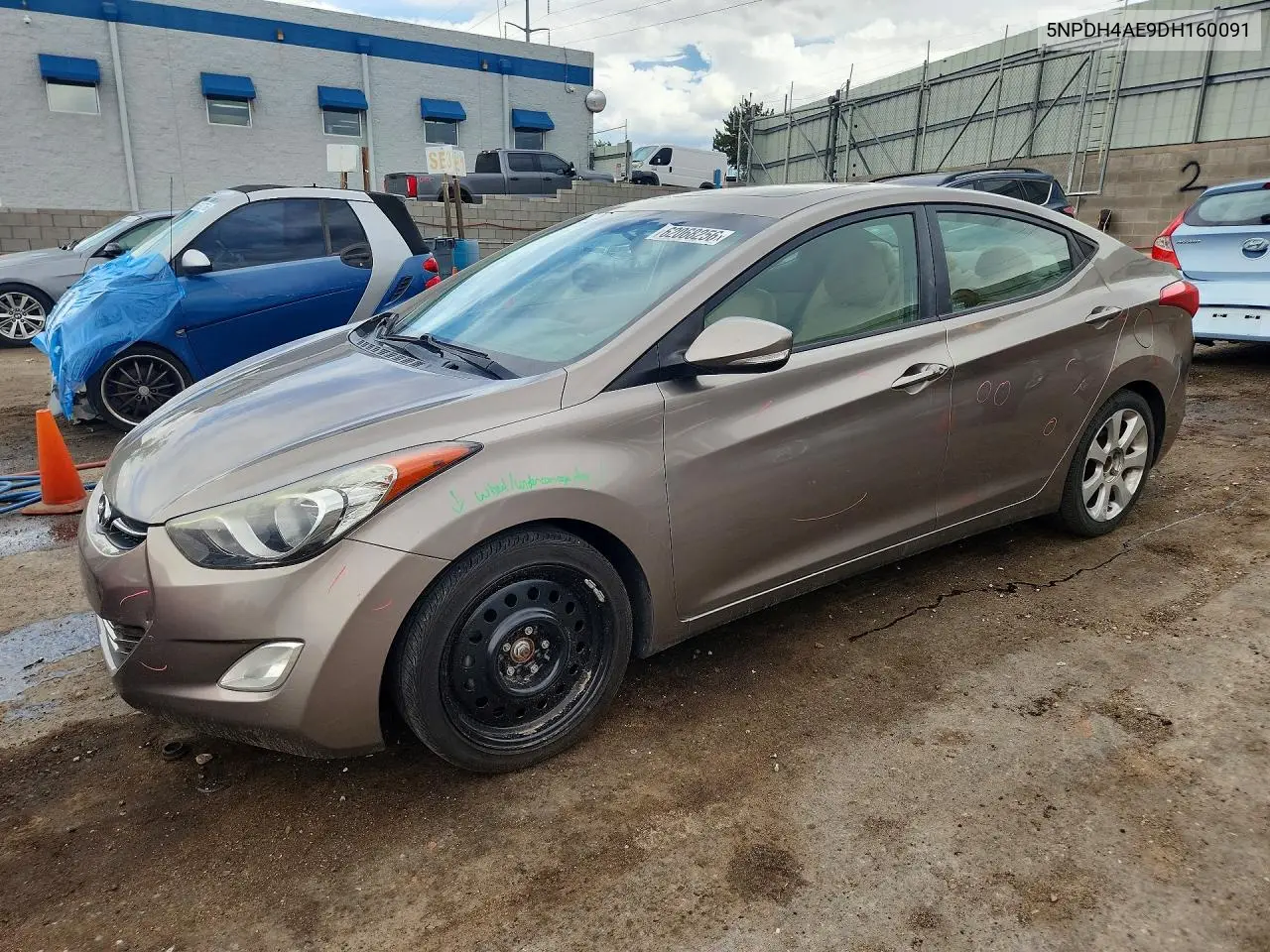 2013 Hyundai Elantra Limited VIN: 5NPDH4AE9DH160091 Lot: 62068256