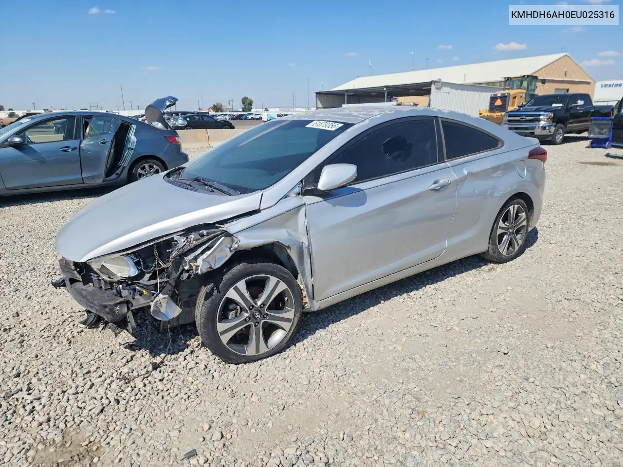 2014 Hyundai Elantra VIN: KMHDH6AH0EU025316 Lot: 61679356