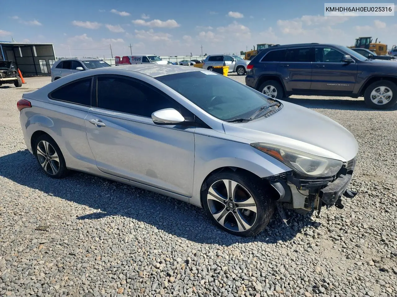 2014 Hyundai Elantra VIN: KMHDH6AH0EU025316 Lot: 61679356