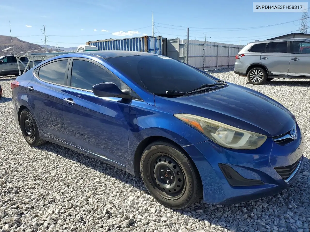 2015 Hyundai Elantra Se VIN: 5NPDH4AE3FH583171 Lot: 55623396